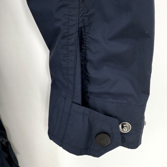 SOLD Athleta Overcloud Jacket Womens Navy Hood Nylon-Size S-Zip Front Pocket - Picture 7 of 9
